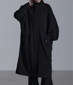 ステンカラーコート　ロングコート　ブラック　メンズ