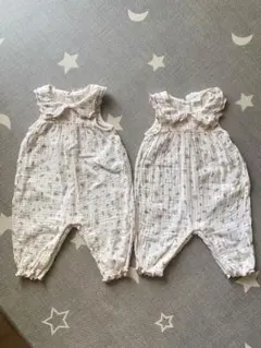 H&M adorables ロンパース70 2枚セット　双子女の子のサムネイル