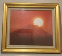 愛媛県  城本画伯の油絵    赤富士 愛媛県 城本画伯の油絵 赤富士 - メルカリ