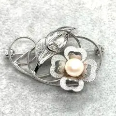 本真珠　あこや　ブローチ　7.6mm 冠婚葬祭　結婚式　入園式　入学式