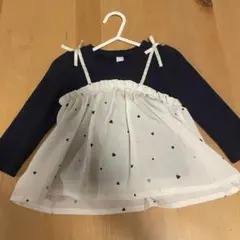 apres cours ハート柄長袖カットソー 80サイズ