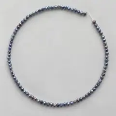 淡水パール　約4.5〜5ミリ　つやブルーグレーバロック　約40センチ