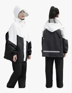 【美品】ジュニア　レインコート上下　4XL (150-165)