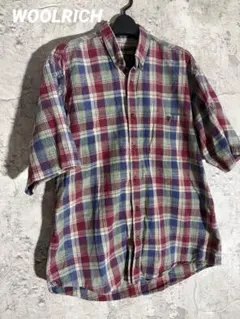 WOOLRICH 半袖シャツ チェック柄 メンズ ボタンダウン　ウーリッチのサムネイル