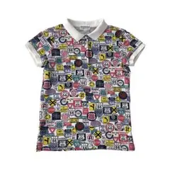 Jack Bunny!!　デザインポロシャツ　総柄　マルチカラー　PEARLY