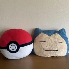 ポケモン カビゴンクッション モンスターボールぬいぐるみ 2点セット