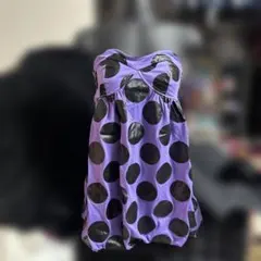 古着　LIP SERVICE 紫色ドット柄ノースリーブチュニック