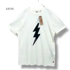 リーバイス 稲妻ロゴTシャツ M ホワイト 半袖 綿100％ タグ付き 希少のサムネイル