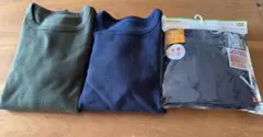 ユニクロ　ヒートテック　ワッフルクールネック(長袖) 150 3枚セット