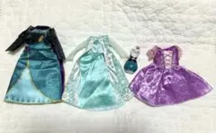 ディズニー　アナ・エルサ・ラプンツェル ドレスセット　オラフ　コストコ　ドール