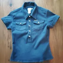 Calvin Klein CK ポロシャツ S ブルー 無地