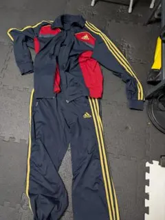 adidas CLIMLITE ジャージセット ネイビー/レッド