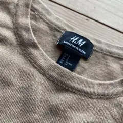 H&M wool50％　薄手ニット　メンズ　S ベージュのサムネイル