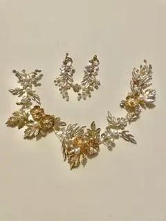 【美品】お花モチーフが可愛い♡イヤリング、ヘッドドレス