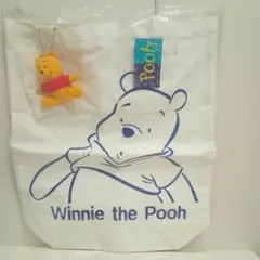 Winnie the Pooh トートバッグ ぬいぐるみキーホルダー付