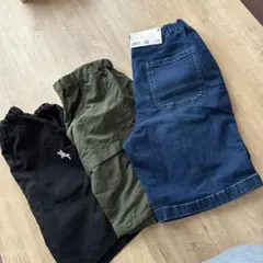 新品ありUNIQLO ショートパンツ 140サイズ 3色セット
