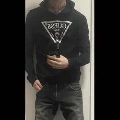 00s archive guess logo hoodie