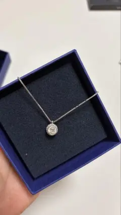SWAROVSKI スワロフスキー ネックレス 一粒クリスタル シルバーカラー