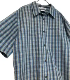 00s columbia コロンビア L XL 半袖 シャツ チェック 00年代のサムネイル
