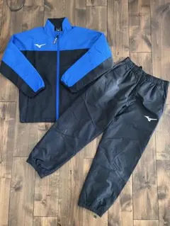 Mizuno ジャージ上下セット　140センチ　 青/黒