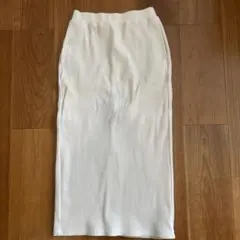値下げ！！未使用！UNIQLO アイボリー リブタイトスカート Sサイズ
