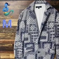 【個性派古着】Beno テーラードジャケット M ペーズリー柄　希少　好配色