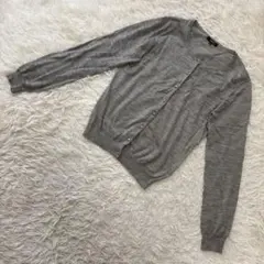ロペ ROPÉ【M】カーディガン 長袖 パールボタン グレー ウール混のサムネイル