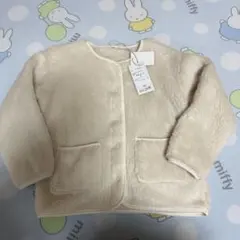 しまむら　フリースアウター　ジャケット　オフホワイト　120サイズ