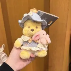 上海ディズニー　くまのプーさん　プーさんぬいぐるみキーチェーン