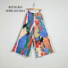 総柄 ワイドパンツ