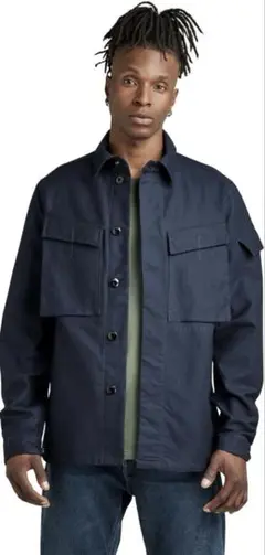 G-STAR RAW Mysterious Overshirt ネイビーM(L)