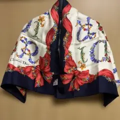 Christian Dior クリスチャンディオール 大判スカーフ シルク