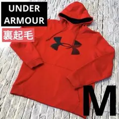 UNDER ARMOUR アンダーアーマー　裏起毛　レッド フード付きパーカー