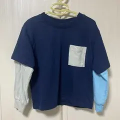 【100】 H&M ネイビー 長袖カットソー トレーナー