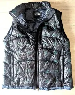 ノースフェイス ダウンベスト XL タータンチェック グリーン