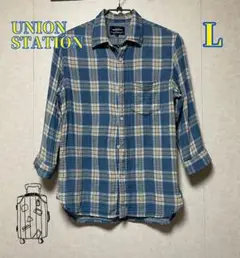 UNION STATION チェック柄シャツ Lサイズ