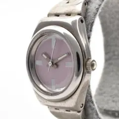 稼働品 swatch スウォッチ メンズ腕時計 ピンク文字盤