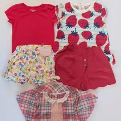 新品タグ付含む 女の子 夏服 まとめ売り９５サイズ５枚セットのサムネイル