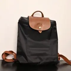 LONGCHAMP ロンシャン 折り畳みミニリュック　ブラック