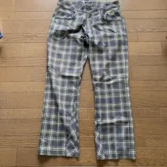 Oakley チェック柄パンツ グレー・イエロー