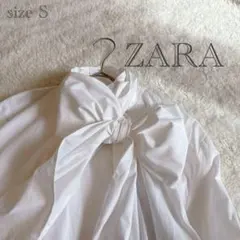 【美品】ZARA リボン　ボウタイブラウス　シャツ　完売品☆