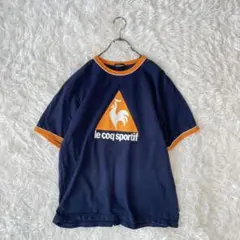 le coq sportif 配色　フロントロゴプリント　半袖Tシャツ（L相当）