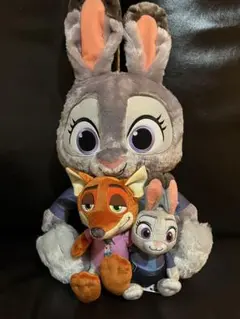 ズートピア2　スーパーラージぬいぐるみ　ジュディ・ポップス　ペアぬいぐるみ