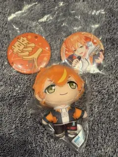 プロセカセガラッキーくじ東雲彰人　ぷちぬいマスコット　缶バッジ