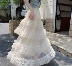 ハイウエスト レイヤードチュールスカート JP-L(S) SHEIN