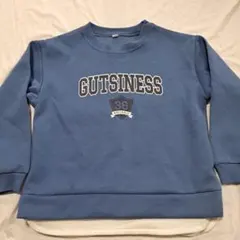 GUTSINESS ロゴプリント トレーナー ブルー 120