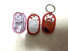 セリア　ディズニータグキーホルダー　エンジェル、ベイマックス、ベイマックス2.0