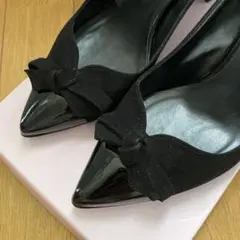 ダイアナ リボンパンプス スエード エナメル