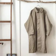 【ICHI】グリストーンツイルロングコート ベージュ