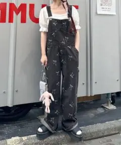 ALLEY TOKYO いろんな柄サロペット リボン デニム